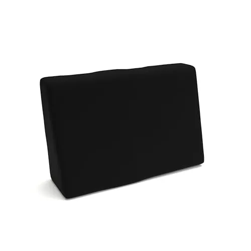 POKAR Palettenkissen Wasserabweisend Palettenauflagen mit abnehmbarem Bezug Palettenauflage Palettenmöbel Palettensofa, Seitenkissen 60x40, Schwarz