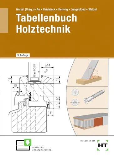 Tabellenbuch Holztechnik - Umfassendes Nachschlagewerk für Holztechnik, ideal für Auszubildende und Fachkräfte in der Holzwirtschaft.