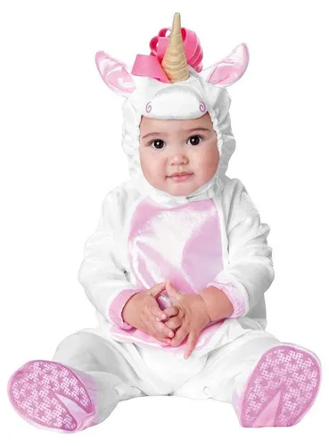 Magisches Einhorn Deluxe Kostüm für Babys - Süßes Einhorn-Kostüm für Kleinkinder (12-18 Monate) mit Motorhaube und Ohren. Ideal für Halloween und Märchenfeste. Bequem und aus hochwertigen Materialien gefertigt.