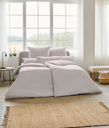 ESTELLA Mako Interlock Jersey Bettwäsche Uni Takoma Silber in silber von ESTELLA