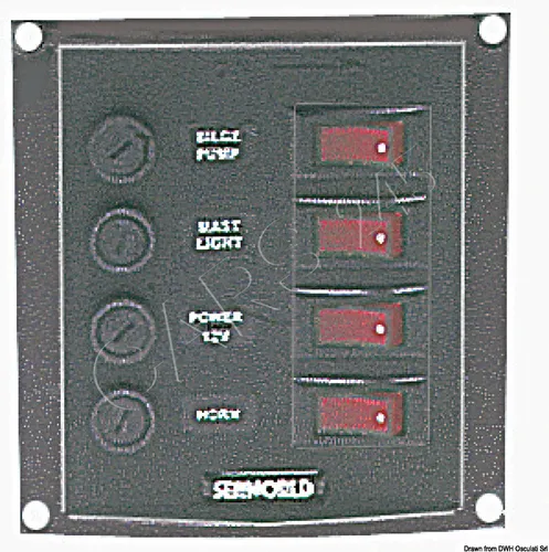 OSCULATI Schalttafel vertikal 4 Schalter