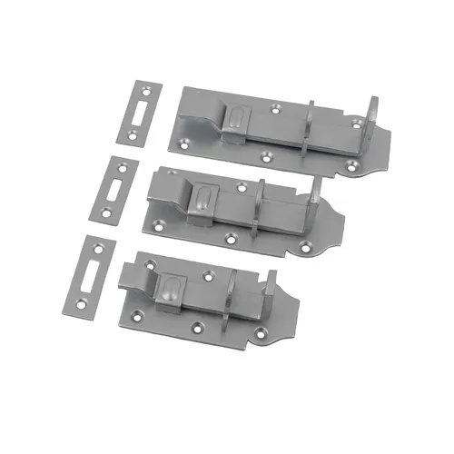 Schlossriegel gekröpft 140 x 55 mm Türriegel mit Schließblech GeZu Impex