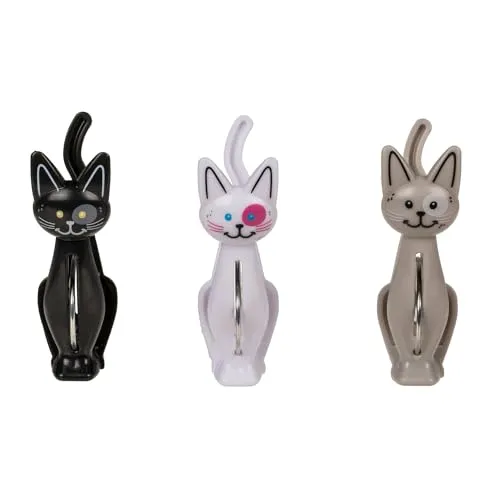 Out of the blue Katzen Verschlussclips im 3er Set