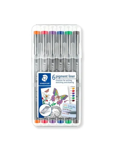 Staedtler Fineliner pigment lin. 0.3mm 6 col. 30803-SSB6