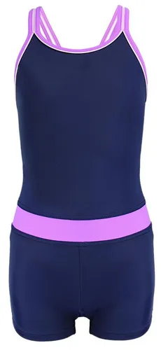 Aquarti Mädchen Badeanzug Racerback blau/lila 140 - Kinder-Bademode mit Racerback-Design für optimale Bewegungsfreiheit und Komfort beim Schwimmen.