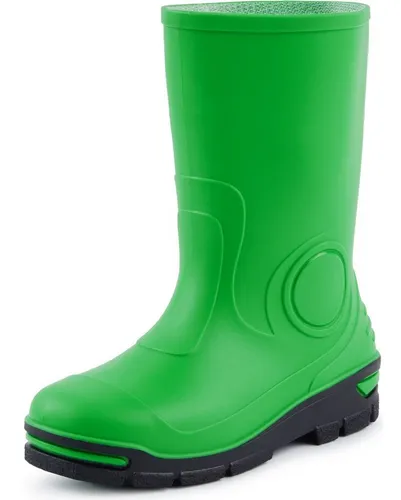 Ladeheid Gummistiefel Kinder - Bequeme Regenstiefel für Jungen und Mädchen (Grün, 25 26 EU) - Stiefel für Mädchen, aus beständigem PVC mit Anti-Rutsch-Sohle für optimalen Halt. Leicht zu reinigen und in vielen Farben erhältlich, ideal für nasse Tage.