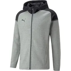 PUMA Herren Teamcup Casuals Kapuzenjacke - Mittelgraue Kapuzenjacke mit Reißverschlusstaschen, ideal für Sport und Freizeit, perfekt für aktive Männer.