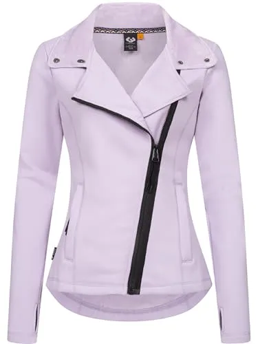Ragwear Damen Sweatjacke Saskie YOUMODO Lavender, Gr. XS - Jacke für Damen, kuschelig weich angerautes Innenfutter und windabweisend, ideal für Outdoor-Aktivitäten und kühle Tage.