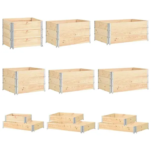 Kiefer Massiv Palettenrahmen Aufsatzrahmen Hochbeet 100x100 cm - Robuster Aufsatzrahmen aus Kiefer-Massivholz für kreative Gartenprojekte, ideal zur Gestaltung von Hochbeeten, einfach zu montieren und langlebig.