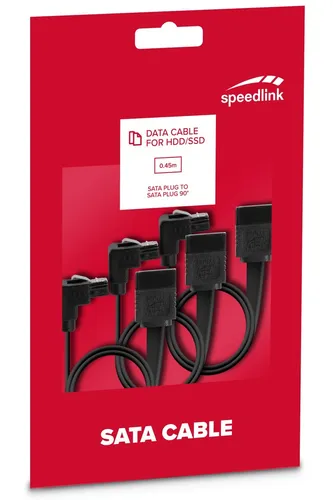 Speedlink 3x SATA-3 Daten-Kabel S-ATA 6 Gb/s High Speed Festplatte SSD HDD 90°