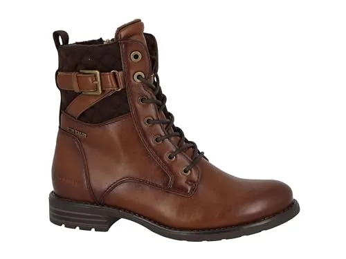 Tom Tailor Damen 4293304 Stiefelette, Brown, 38 EU - Wanderschuhe mit hochwertigem Kunstleder-Obermaterial, ideal für lange Spaziergänge und Outdoor-Aktivitäten