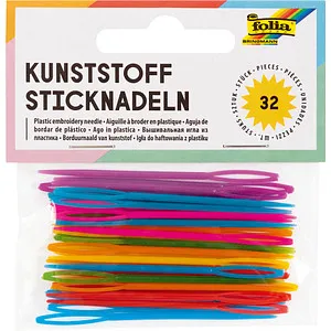 folia Bastelwerkzeug farbsortiert Sticknadeln Ø 1,8 mm, 32 St.