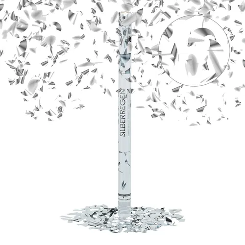 Party-Popper Silber 80 cm Karneval Konfetti-Kanone Partypopper Hochzeit Konfetti
