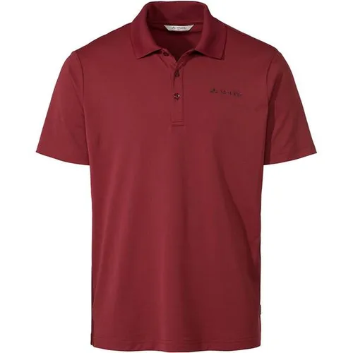 VAUDE Men's Essential Polo Shirt Carmine M - Hochwertiges Poloshirt aus 100% recyceltem Polyester, ideal für umweltbewusste Mode und vielseitige Freizeitlooks.