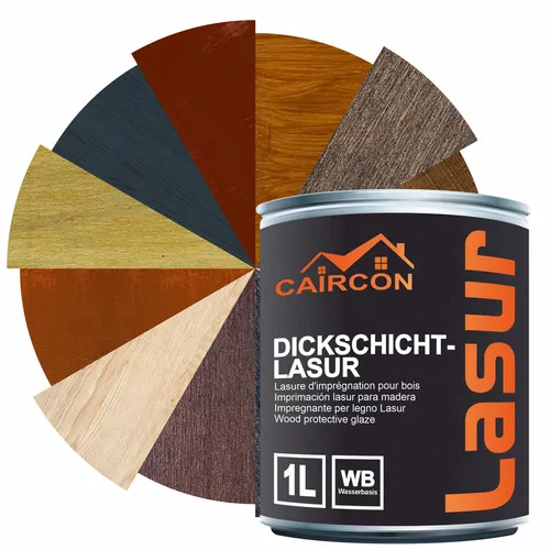 Holzlasur Holzschutzlasur 2in1 Dickschichtlasur Dauerschutz Lasur Innen Außen