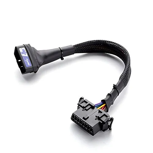 bbfly-A15 OBD II OBD2 16 Pin Splitter Extension 1 x Stecker auf 1 x Buchse Verlängerungskabel Diagnose Extender Adapter (1 Pack)