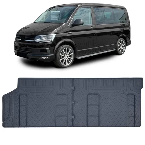 Premium Gummi Fußmatte 2-teilig 1.Sitzreihe hinten passt für VW Bus T5 T6 T6.1