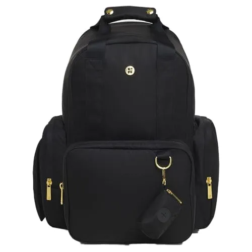 HUGGIES Rucksack – Wickeltasche Schwarz, one size - Geräumige Wickeltasche im Rucksackdesign mit vielen Fächern für eine optimale Organisation. Abnehmbare Fronttasche und verstellbare Träger bieten Komfort und schnellen Zugriff auf alles Wichtige.