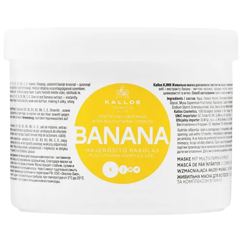 Kallos Banana Haarmaske 500 ml – stärkend für trockenes, strapaziertes Haar