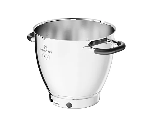 Kenwood EDELSTAHLSCHÜSSEL 6,7L (KAB90.000SS) - Silber - Küchengeräte-Zubehör: 6,7L Edelstahl-Rührschüssel mit Griffen für einfache Handhabung, spülmaschinengeeignet und ideal für große Mengen oder für bis zu 10 Personen.