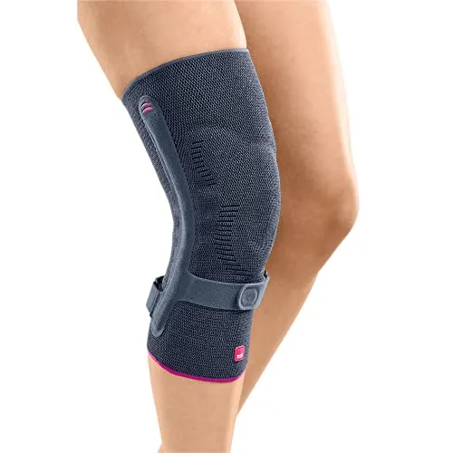 medi Genumedi® PA Knieorthese IV silber rechts - Moderne Knieorthese mit 3D-Pelottensystem und neuester Stricktechnologie. Bietet Stabilität und hohen Tragekomfort durch die medi Comfort Zone. Inklusive kostenlosem Physioloop für unterstützende Übungen.