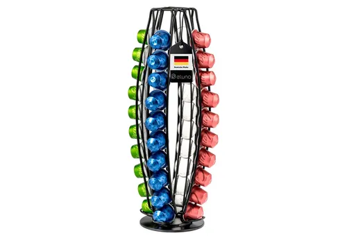 eluno Kapselspender für Nespresso - 360° drehbar - Kapselspender für bis zu 40 Nespresso-Kapseln, mit 360° Rotation für einfachen Zugriff und ansprechende Präsentation in der Küche.