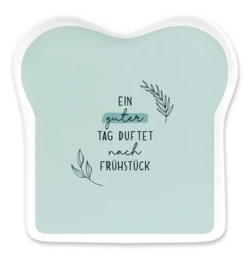 Grafik Werkstatt Toastständer Grafik-Werkstatt Toast-Teller mit Spruch, Porzellan, lebensmittelecht, spülmaschinengeeignet