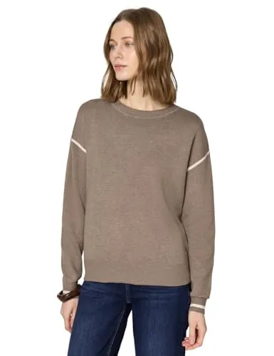 Street One Pullover mit Kontrastdetails Light Terra Mocha Mel. 38