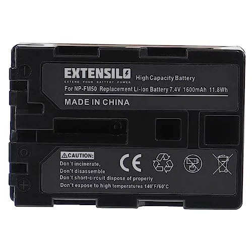 EXTENSILO Akku kompatibel mit Trotec IC120, IC60, IC100, IC80 Kamera (1600 mAh, 7,4 V, Li-Ion)