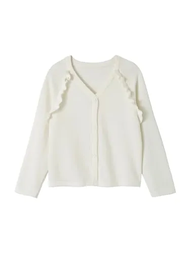 Vertbaudet Festliche Mädchen Strickjacke wollweiß 158