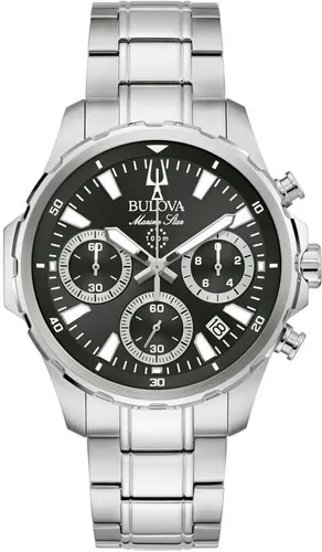 Bulova Marine Star 96B467 Chrono - Sportliche Armbanduhr - Armbanduhren für Unisex Erwachsene mit wasserdichtem Design bis 100 m, Chronograph und Saphirglas - ideal für Sport und Alltag.