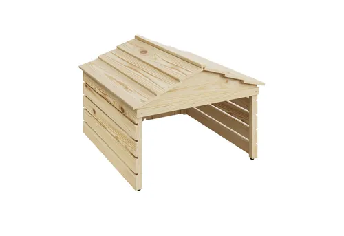 STEELSØN Mähroboter-Garage Nembus - Zubehör für Gartengeräte, schützendes Mähroboterhaus aus Holz mit abnehmbarem Dach für optimale Belüftung und Langlebigkeit.