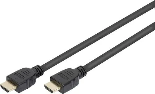 Digitus HDMI Anschlusskabel HDMI-A Stecker, HDMI-A Stecker 2.00 m Schwarz AK-330124-020-S 8K UHD, vergoldete Steckkontakte, Geflechtschirm