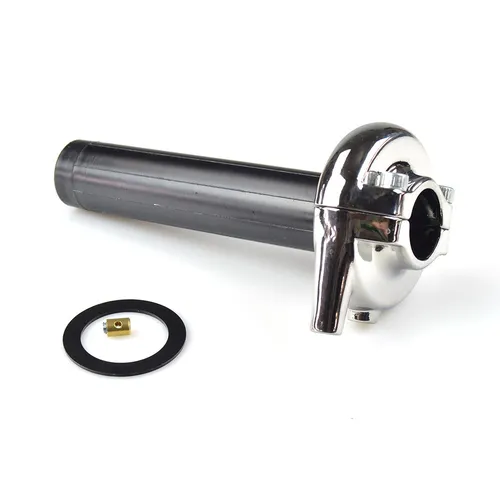 Domino Gasgriff-Set, Vintage-Gasgriffe aus Aluminium-Chrom