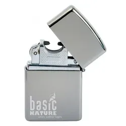 USB Feuerzeug mit Lichtbogen inkl. Ladekabel von BasicNature - Feuerzeug für Outdoor-Aktivitäten, funktioniert bei Nässe, ist geruchslos und schadstofffrei - ideal für Backpacking, Camping und Wandern.
