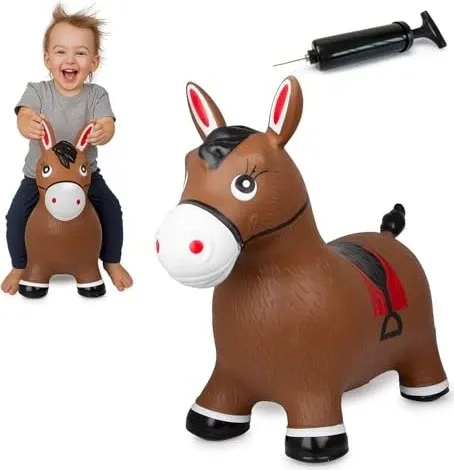 JAMARA 460597 Hüpftier Pferd mit Pumpe