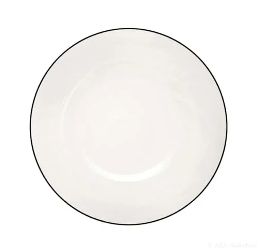 à table ligne noire Pasta-/Suppenteller 22 cm, Weiß von ASA