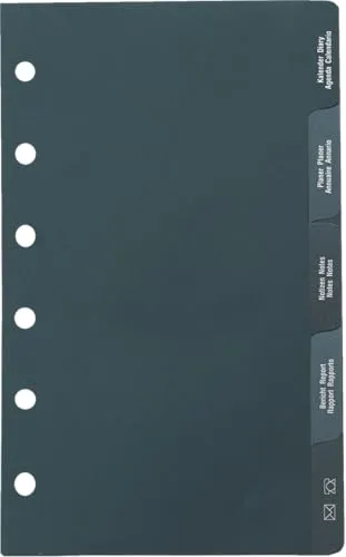 rido/idé Kalender-Register MINI+ | schwarz