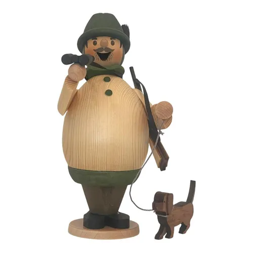 Drechslerei Kuhnert Räuchermännchen Max Förster 16cm - Handgefertigter Räuchermännchen Max Förster von Drechslerei Kuhnert, ca. 16cm groß, ideal für eine stimmungsvolle Atmosphäre in jedem Raum.