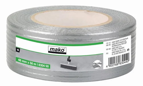 Mako Reparaturband 48 mm x 50 m, silber - Witterungsbeständiges Reparaturband für Innen & Außen, ideal für vielseitige Anwendungen mit 50 m Länge.