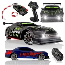 Overmax X-OVERSLIDE Ferngesteuertes RC Drift-Auto 1:16 - App- & ferngesteuerte Autos, 20 km/h Geschwindigkeit, 4WD-Antrieb mit 2 Akkus für bis zu 40 Minuten Fahrspaß und Hindernisse für individuelle Herausforderungen.