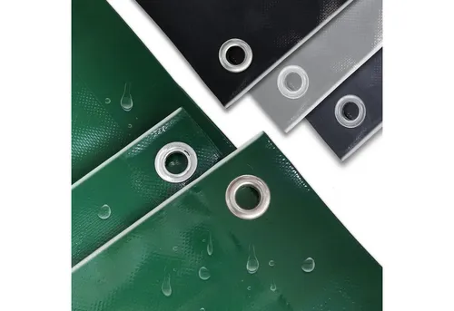 VENDOMNIA Schutzplane Abdeckplane mit Ösen - Wasserdicht und UV-beständig - Abdeckplanen für vielseitige Anwendungen, aus 1000D PVC, ideal zum Schutz von LKW, Gartenmöbeln und Autos. Erhältlich in 8 Größen und 4 Farben, langlebig, wetterfest und mit vielen Ösen für sichere Befestigung.