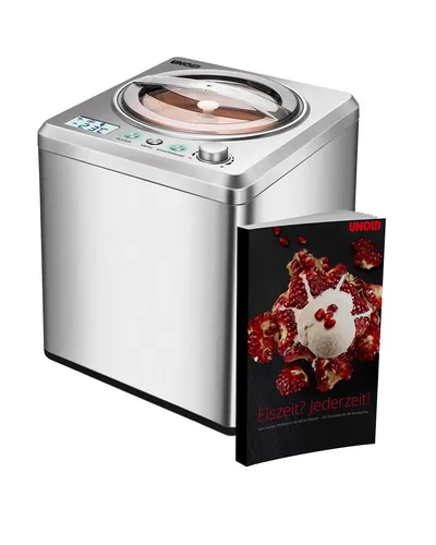 Unold 48972 Eismaschine Exklusiv - Eismaschine mit 2 L Kapazität und 180W Leistung, inklusive Eisbuch mit 101 Rezepten - ideal für kreative Eisliebhaber!