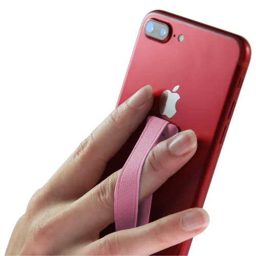 Universal Finger-Halterung rosa - Smartphones Tablets - bessere Einhandbedienung