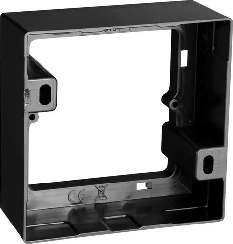 Aufputz-Rahmen McPower Flair 80x80x35mm mit Montagebohrung matt schwarz
