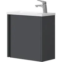 Vicco Waschbecken mit Unterschrank Kleo 50 cm - Waschbecken mit hängendem Unterschrank in Anthrazit, ideal für platzsparende Wandmontage und optimale Raumausnutzung im Badezimmer.