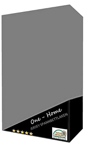 one-home Topper Spannbettlaken Bettlaken grau 140x200 cm - 160x200 cm Jersey Baumwolle