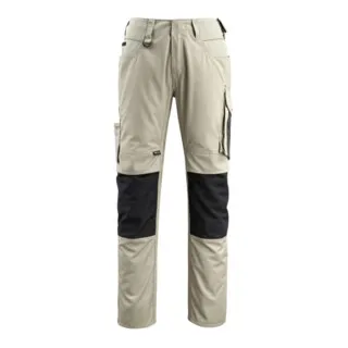 Mascot Mannheim Hose Größe 76C50, hellkhaki/schwarz - Arbeitshose & Bundhose mit ergonomisch geformten Beinen, strapazierfähigen CORDURA-Knietaschen und praktischen Werkzeugschlaufen – ideal für Profis, die Wert auf Funktionalität legen.