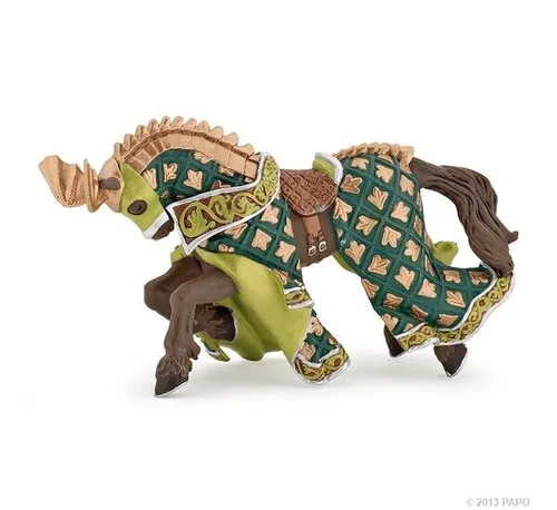 Papo 39923 Pferd des Waffenmeisters Drache Die Welt des Mittelalters Neu