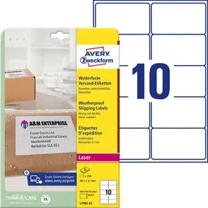 AVERY Zweckform L7992-25 wetterfeste Versandetiketten von Zweckform